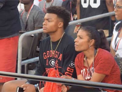 Gina Tobey and Her Son Justin Fields Photos